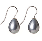 Classic Design Drop Shape Gary Color Seashell Beads Earrings