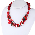 elegant white pearl and coral necklace with moonlight clasp