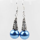 Classic Design Blue Color Shell Beads Earrings