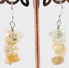 Lovely Simple Style Citrine Crystal Earrings With Fish Hook