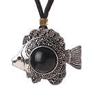 Summer Lovely Simple Style Tropical Fish Shape Tibet Silver Pendant Necklace