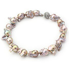 Golen Gray Color Big Nuclear Pearl Necklace with Magnetic Clasp