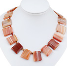 chunky style agate necklace with moonlight clasp