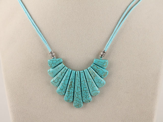 17.7 inches turquoise necklace with extendable chain