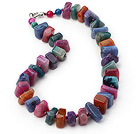 Assorted Chunky Style Multi Color Agate Stone Necklace