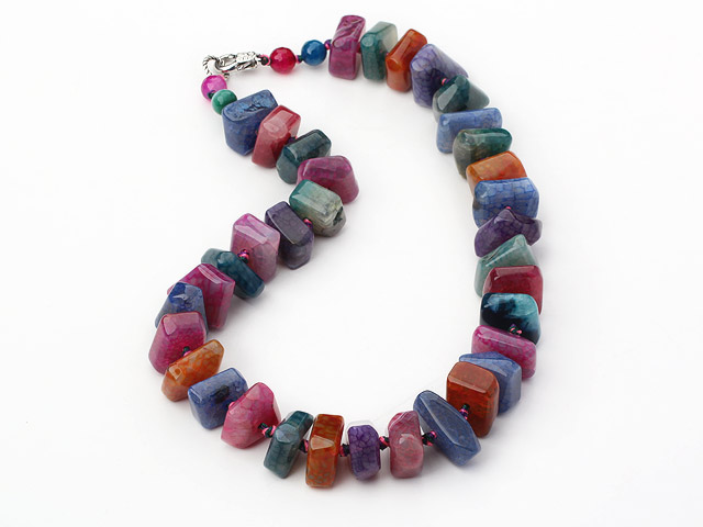 Assorted Chunky Style Multi Color Agate Stone Necklace