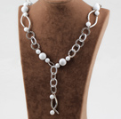 27.5 inches fashion white sea shell necklace