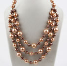 New Design Coffee Color Seashell Beads Party Necklace