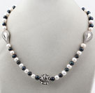 White and Black Freshwater Pearl Necklace