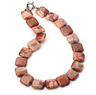 17.5 inches 16mm red jasper necklace with moonlight clasp