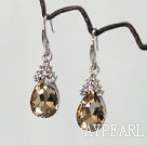 Shining manmade crystal earrings