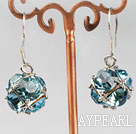 manmade diamond ball earrings