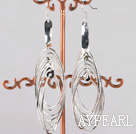fashion silver plated metal earrings nickle free
