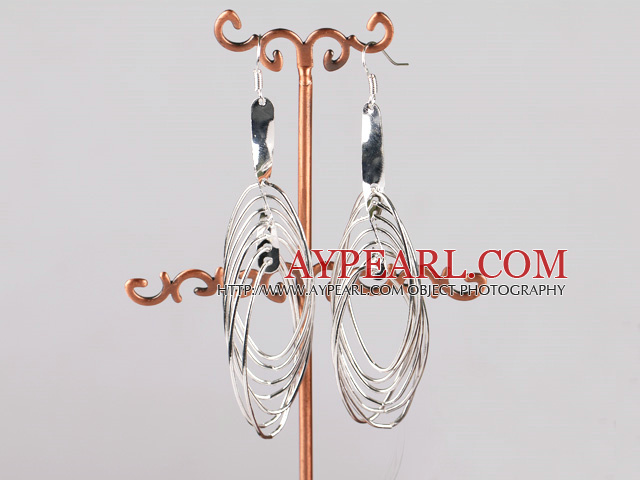 fashion silver plated metal earrings nickle free