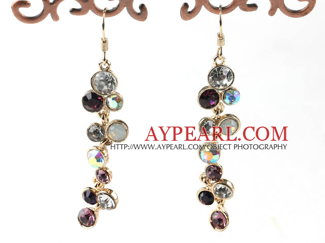 Korean jewelry colorful dangling style earrings