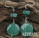 aventurine garnet earring