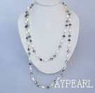 fashion long style acrylic and sparkle crystal beaded necklace