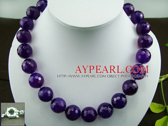 faceted amethyst necklace