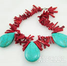 coral turquoise necklace