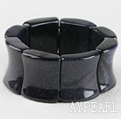 25*30mm blue sandstone elastic bangle bracelet