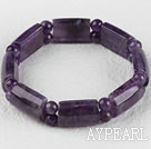 7.5 inches stretchy 10*16mm amethyst bangle bracelet