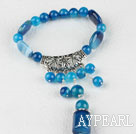 7.5 inches admirably blue agate bracelet