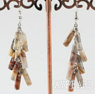 firecracker shape crazy agate earrings