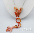 fashion agate Y shaped necklace