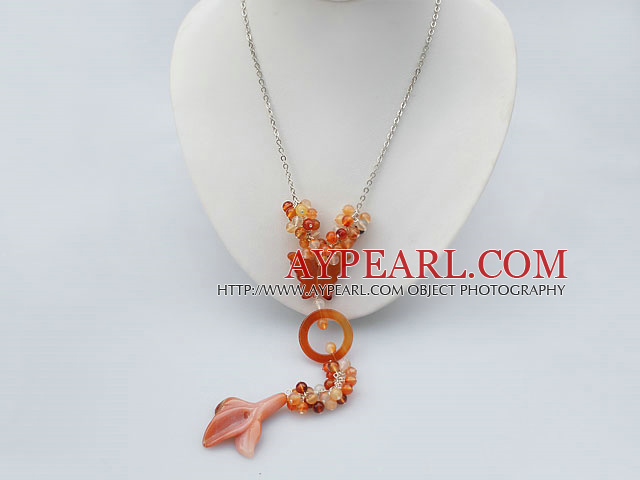 fashion agate Y shaped necklace