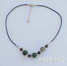 India agate necklace with extendable chain