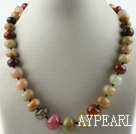 trendy three color jade necklace 
