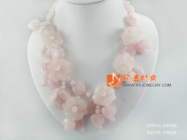 rose quartz necklace