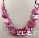 fashion pink shell necklace with lobster clasp