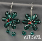 grape shape colored glaze earrings