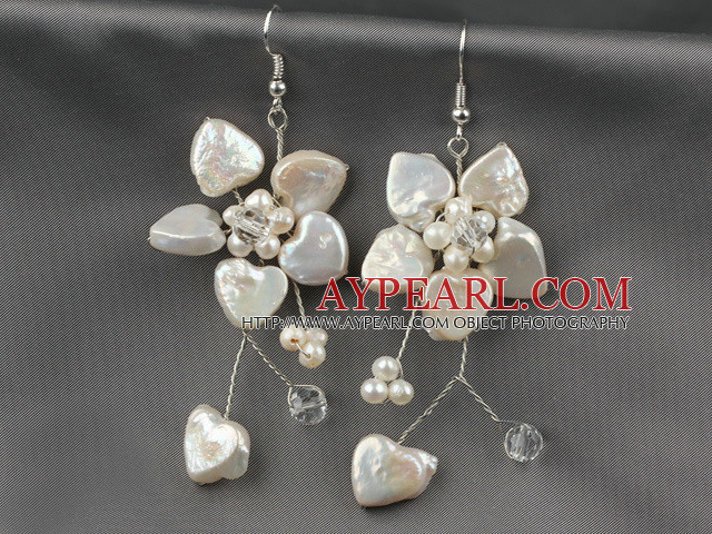 Korean jewelry noble and shinning heart shape earrings 