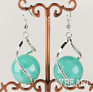 popular 20mm lake blue acrylic ball earrings
