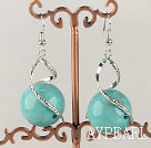 popular 20mm turquoise blue acrylic ball earrings