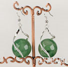 popular 20mm green acrylic ball earrings