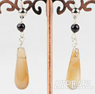 garnet natual agate earrings