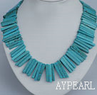18 inches rectangle turquoise necklace