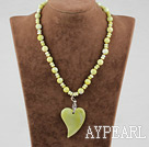 17.5 inches lemon stone necklace with toggle clasp