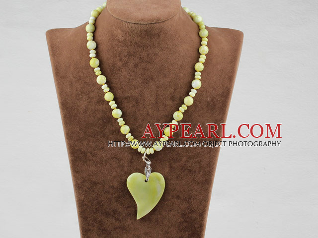 17.5 inches lemon stone necklace with toggle clasp