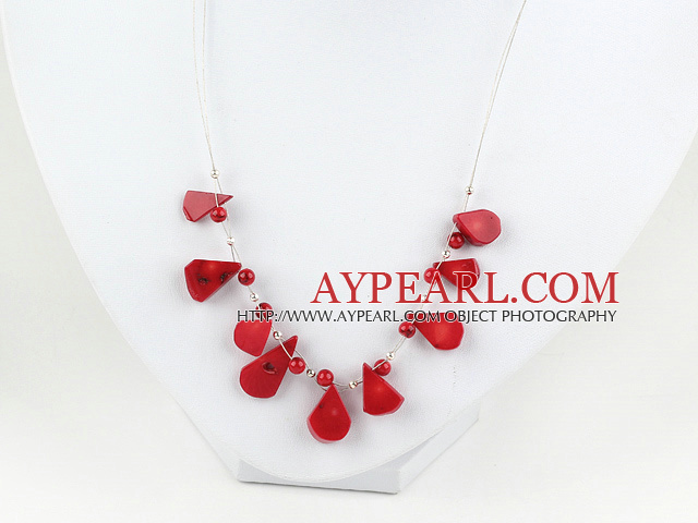 lovely red coral necklace