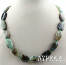 Single Strand Irregular Shape Agate Necklace