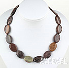 17.5 inches 16*24 gemstone necklace with toggle clasp