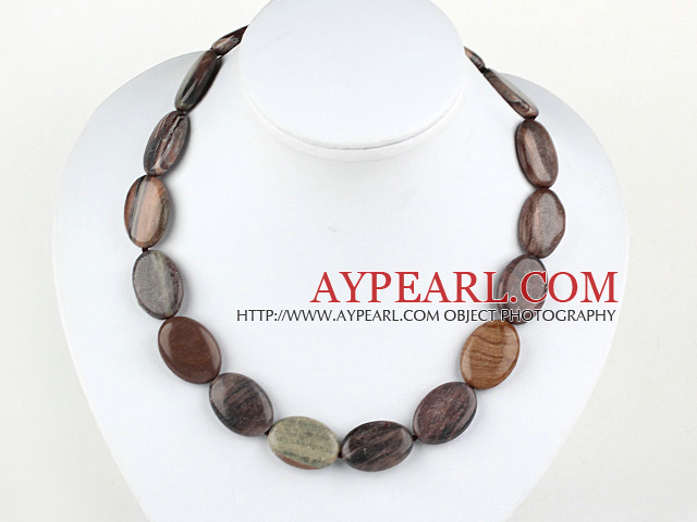 17.5 inches 16*24 gemstone necklace with toggle clasp