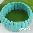 stretchy 20*25mm turquoise bangle bracelet 
