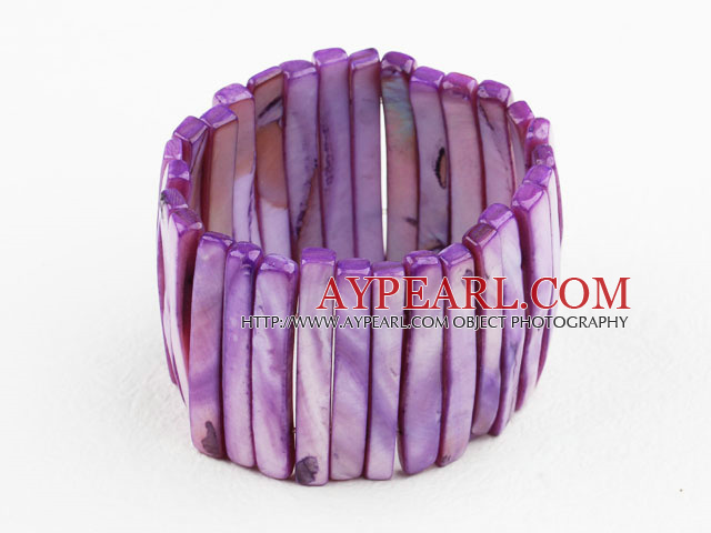 Dyed Purple Shell Bracelet