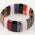 elastic multi color gem  bracelet
