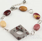 Silver Leaf Agate bracelet